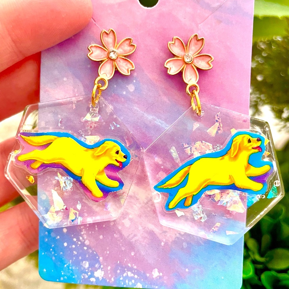 Dog Sticker Acrylic Earrings
